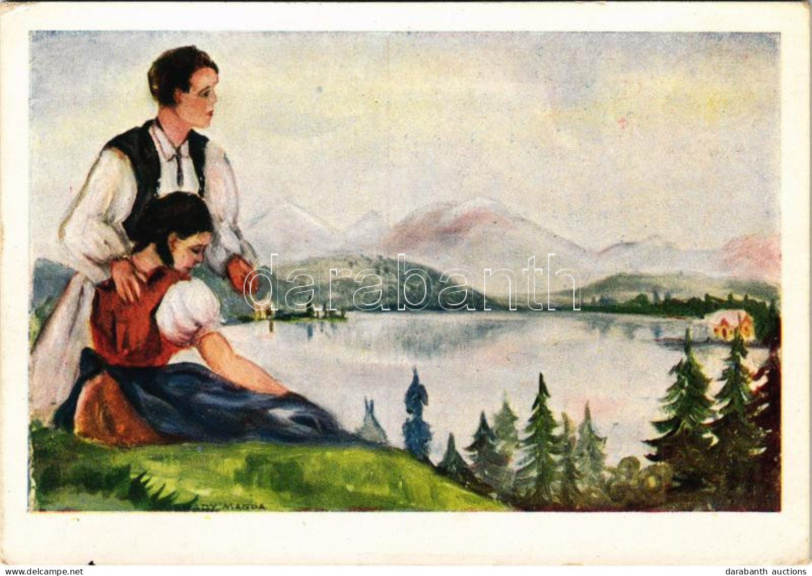 ** T2/T3 Csorba-tó (Tátra). Kiadja A Magyar Nemzeti Szövetség, Don Bosco Ny. / Hungarian Irredenta Art Postcard From Str - Ohne Zuordnung