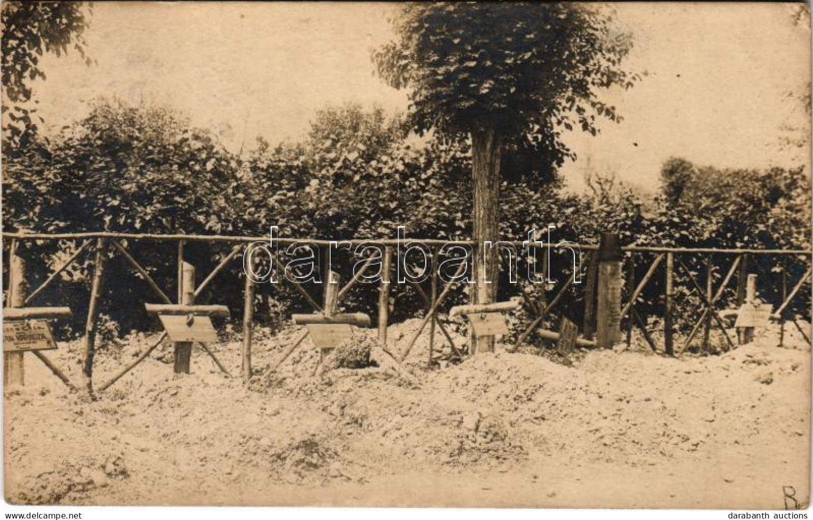 T2/T3 1918 Halott Katonák Sírjai / WWI K.u.K. Military, Graves Of Fallen Soldiers. Photo (EK) - Ohne Zuordnung