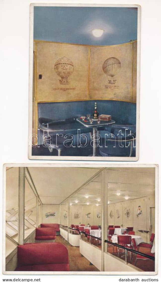 * Luftschiff Hindenburg - 2 Db Képeslap Léghajós Pecséttel / 2 Zeppelin Airship Postcards - Non Classés