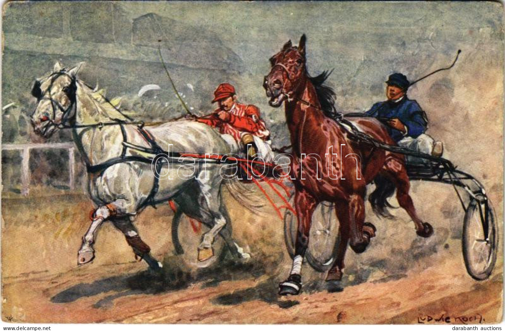 T2/T3 1910 Horse Racing, Harness Racing, Jockeys. B.K.W.I. 473-1. S: Ludwig Koch (EK) - Unclassified