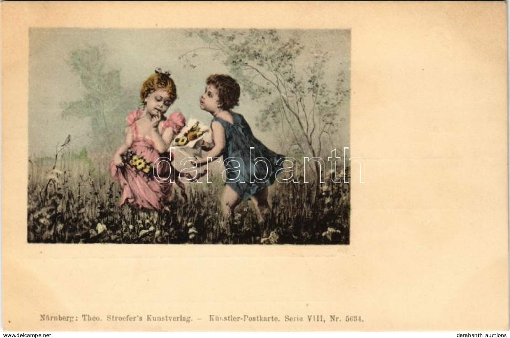 * T1/T2 Gyerekek / Children. Theo. Stroefer's Kunstverlag Künstler-Postkarte Serie VIII. Nr. 534. Litho - Non Classés