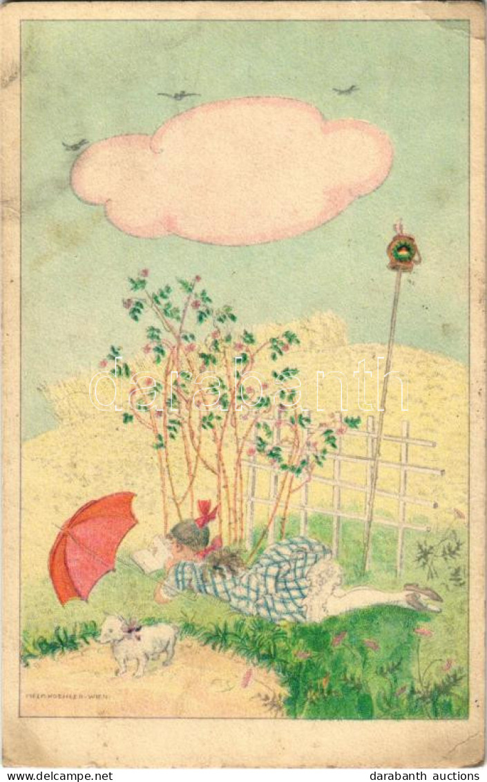 T2/T3 1924 Wiener Art Postcard B.K.W.I. 421-3 S: Mela Koehler (EK) - Zonder Classificatie