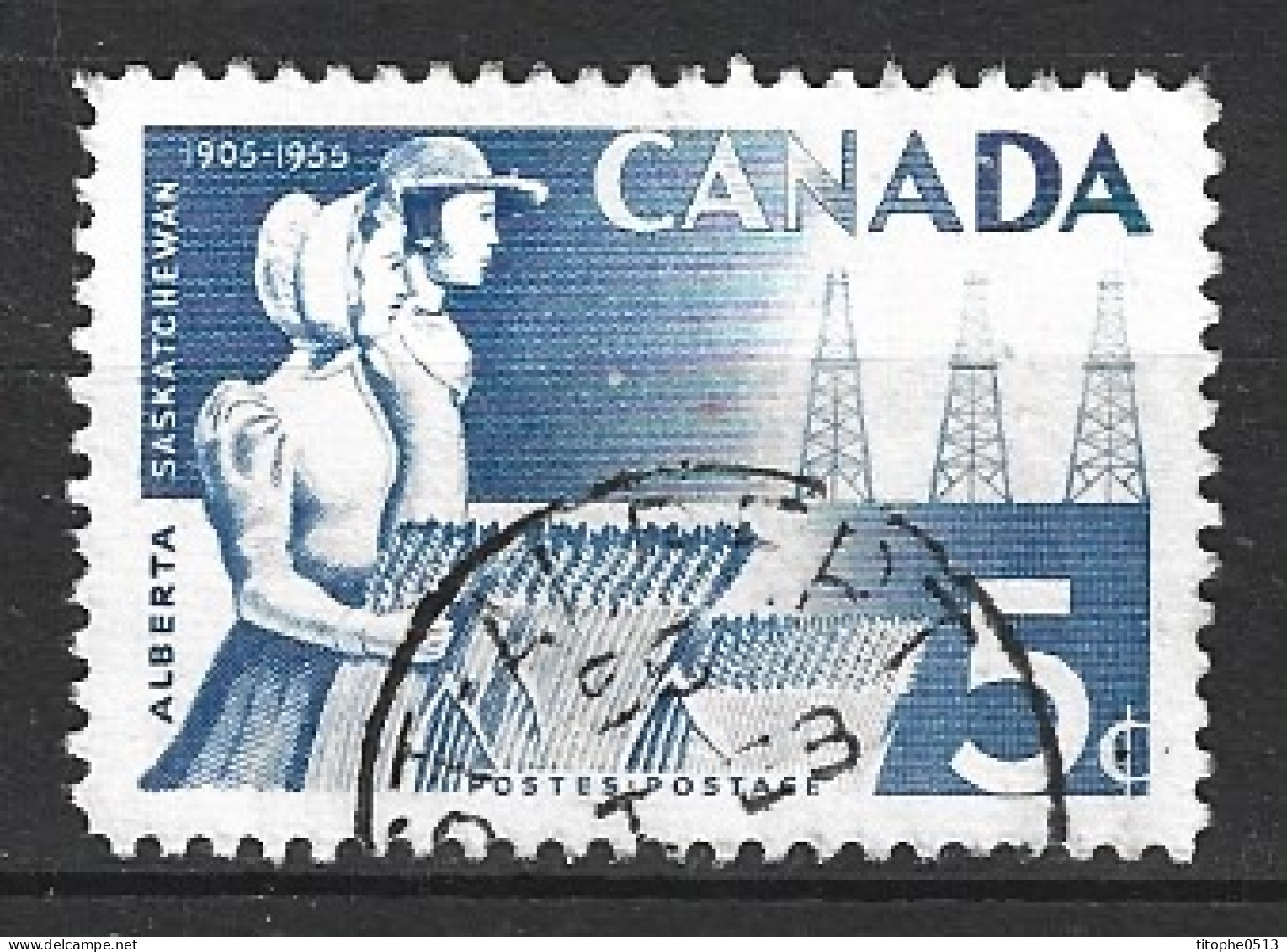 CANADA. N°282 De 1955 Oblitéré. Alberta & Saskatchewan. - Oblitérés