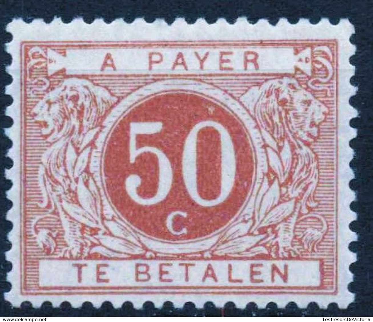 Timbres - Belgique - 1895 - Timbres Taxe - COB TX 8** Ocre Brun - Cote 130 - Briefmarken