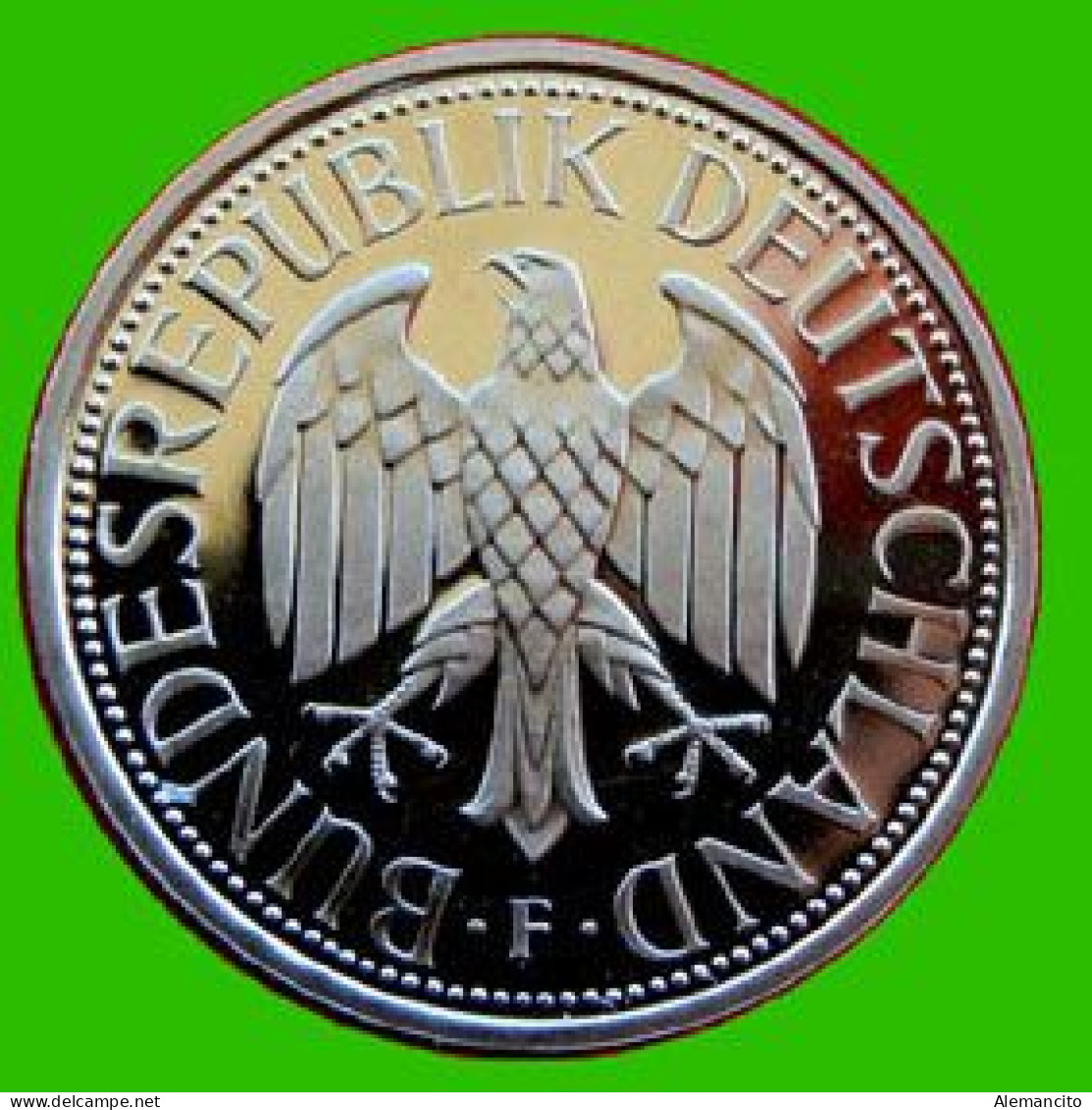 ALEMANIA - DEUTSCHLAND - GERMANY - 2 -MONEDAS DE 1.00 DM ESPIGAS Y AGUILA DEL AÑO 1975 CON LAS CECAS - F.- G - 1 Mark
