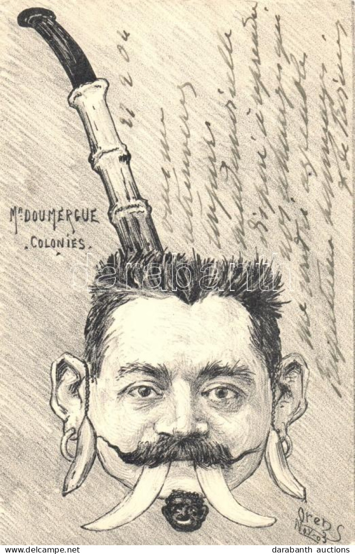 T2/T3 Mr. Doumergue Colonies / French Political Propaganda Satire, Caricature Of Gaston Doumergue S: Orens Denizard (EK) - Unclassified