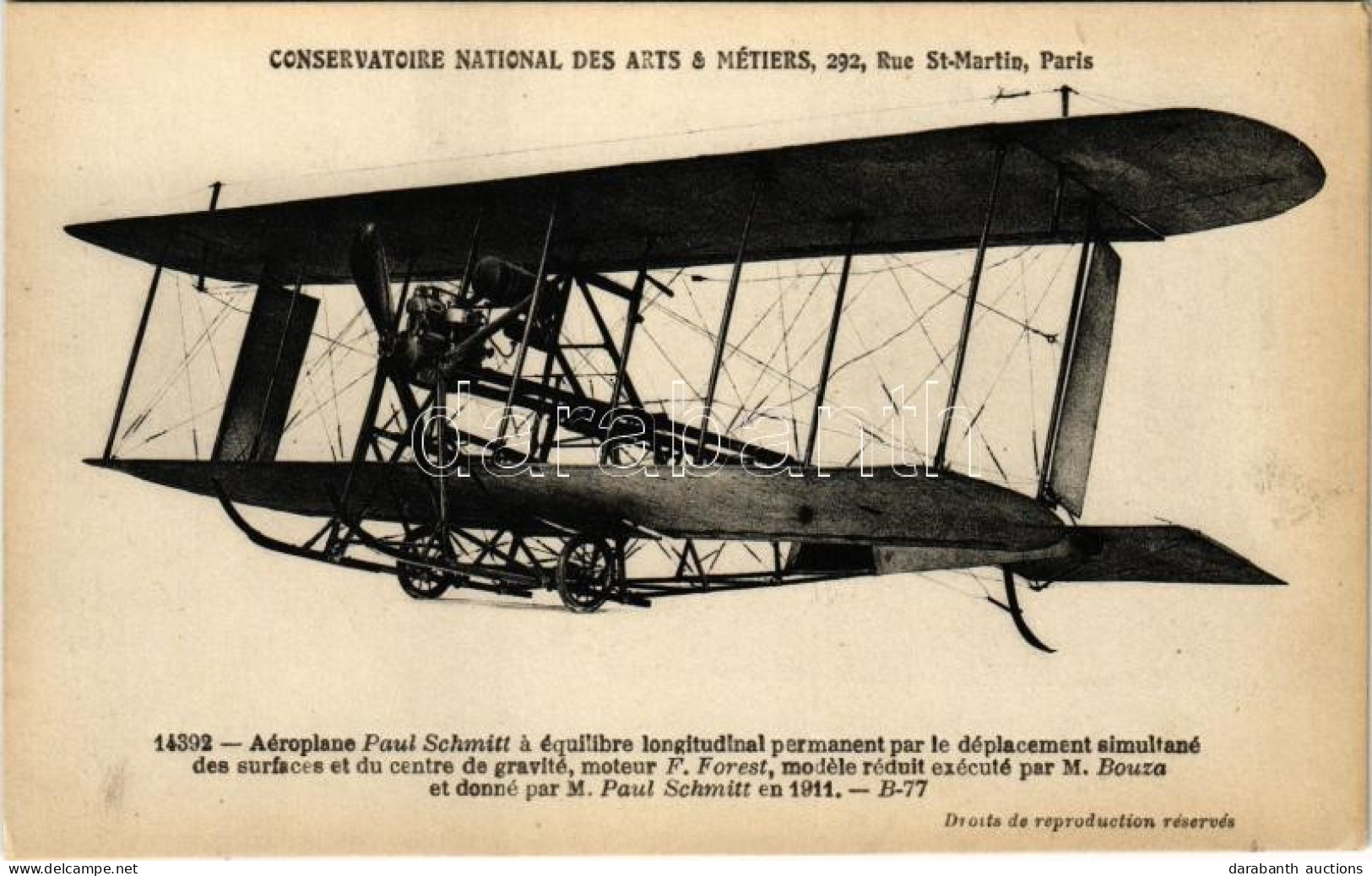 ** T1/T2 Aeroplane Paul Schmitt - Francia Repülőgép - Sin Clasificación