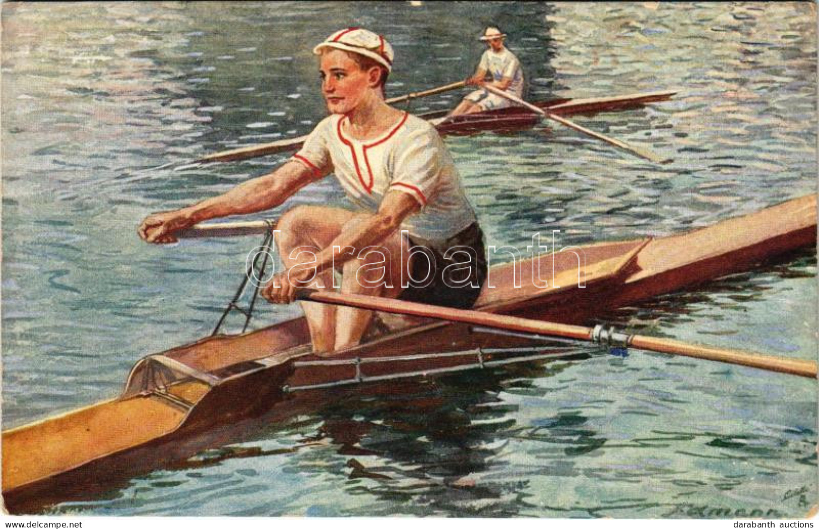 ** T2/T3 Rowing Art Postcard. Raphael Tuck & Sons Oilette Serie Rudersport No. 975. - Sin Clasificación