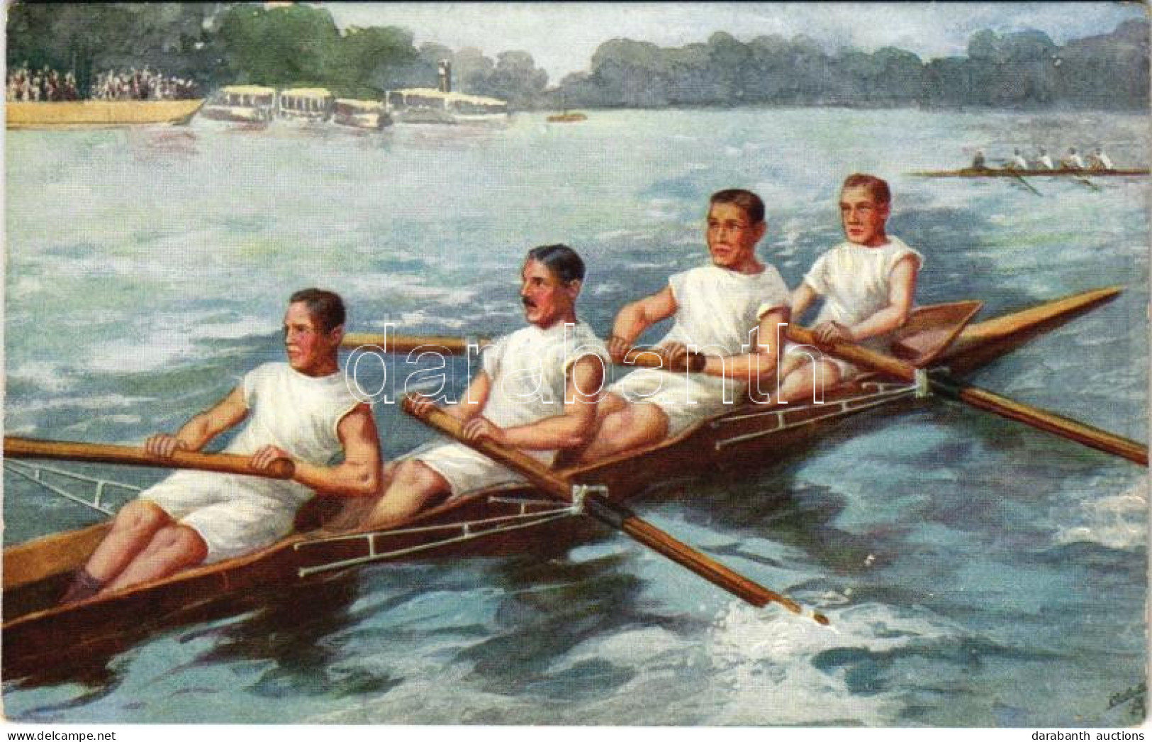 ** T2/T3 Rowing Art Postcard. Raphael Tuck & Sons Oilette Serie Rudersport No. 975. - Unclassified