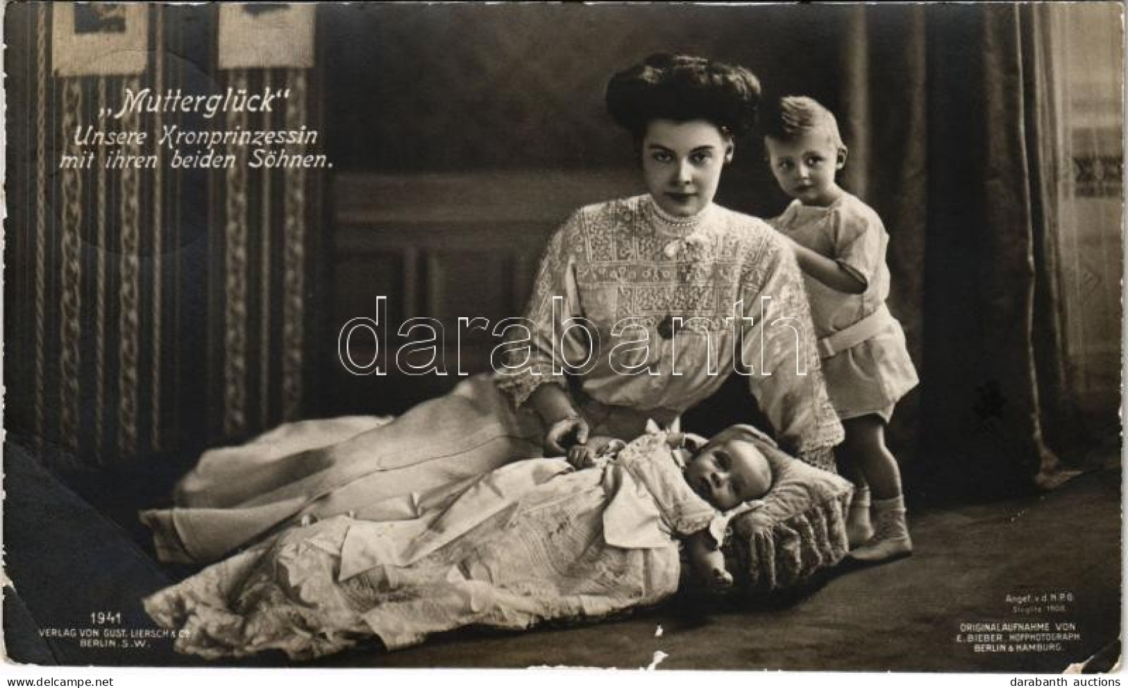 T2/T3 1908 Mutterglück, Unsere Kronprinzessin Mit Ihren Beiden Söhnen / Duchess Cecilie Of Mecklenburg-Schwerin (EB) - Non Classificati