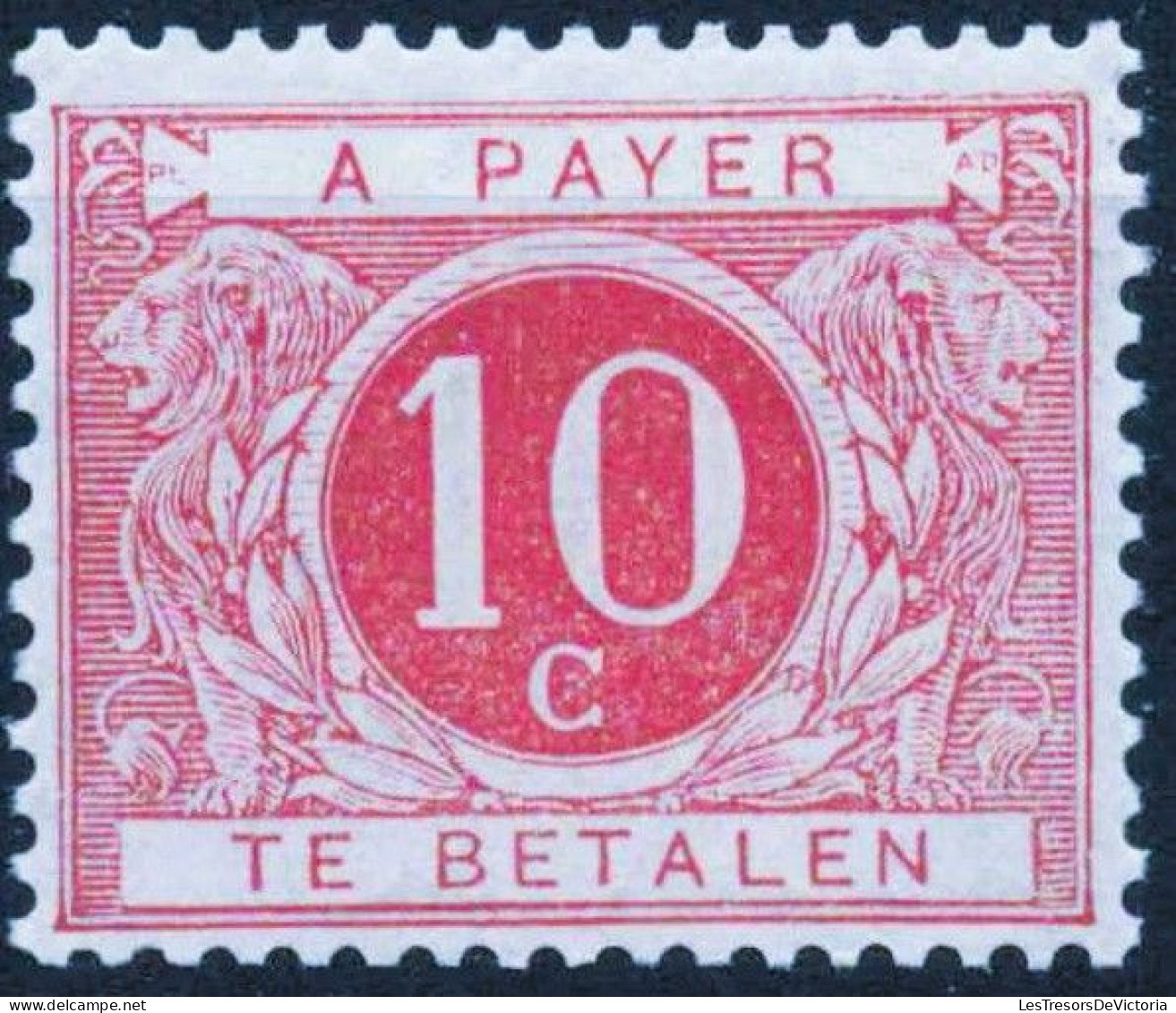 Timbres - Belgique - 1899 - Timbres Taxe - COB TX 4** - Brun Rouge - Cote 130 - Stamps