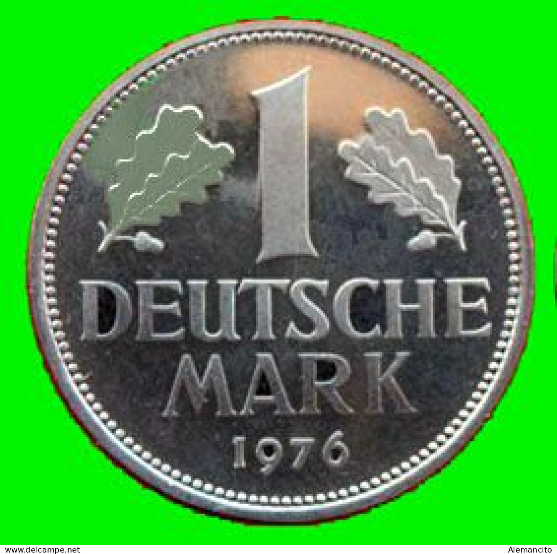 ALEMANIA - DEUTSCHLAND - GERMANY - 2 -MONEDAS DE 1.00 DM ESPIGAS Y AGUILA DEL AÑO 1976 CON LAS CECAS -  G.J. - 1 Marco