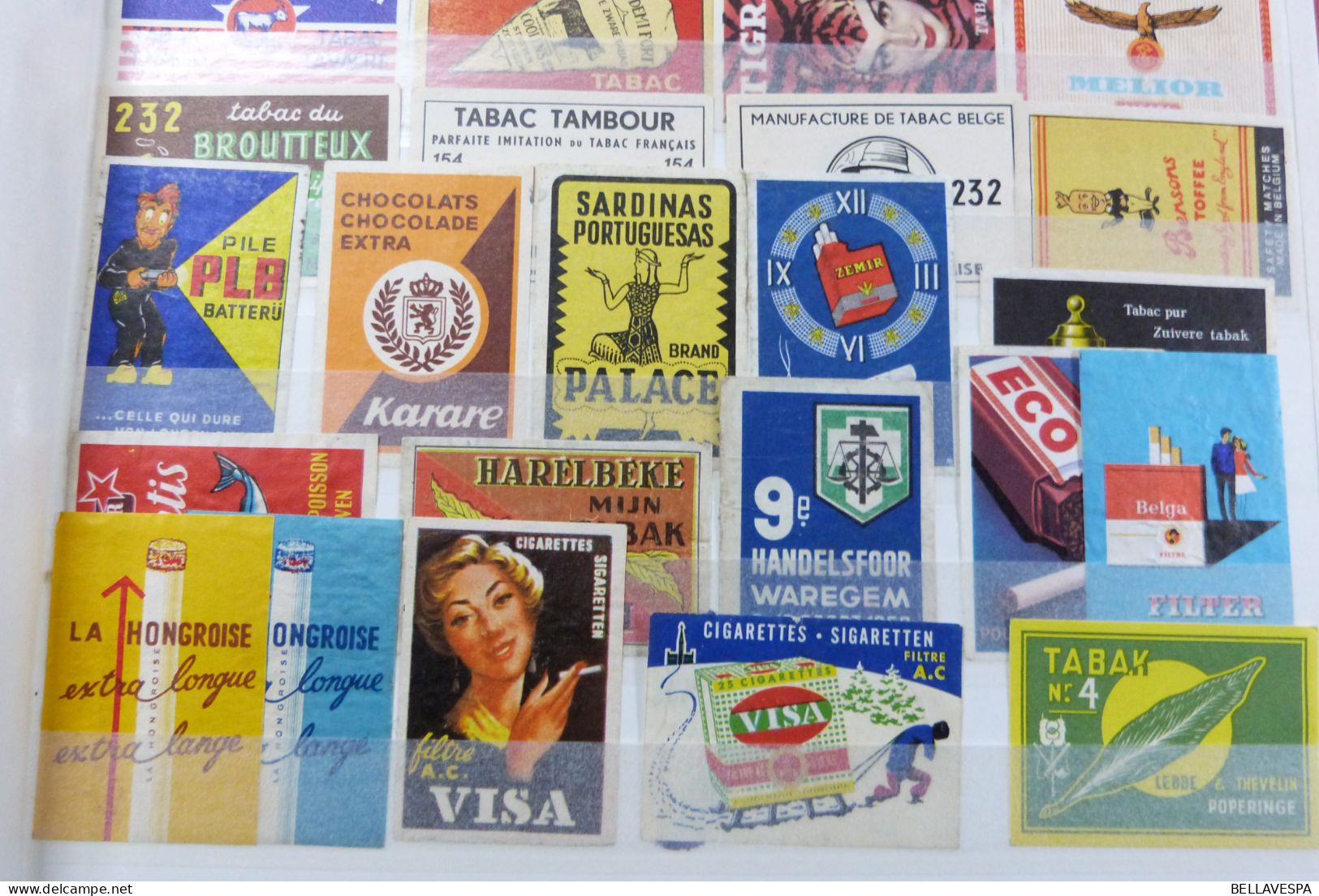 Luciferetiket Ruim  "2000 " stuks !! Tabak Sport acteurs Film Vlinder Pubs Nl Be 1966-75 Belga Sprint Visa Zemir..