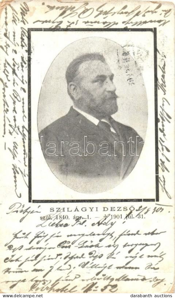 T2/T3 Szilágyi Dezső, Gyászlap / Hungarian Politician And Jurist, Obituary Card (EK) - Unclassified