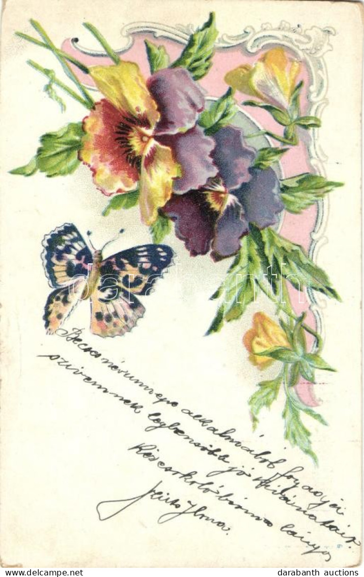 T2 Floral Litho Greeting Card - Non Classés