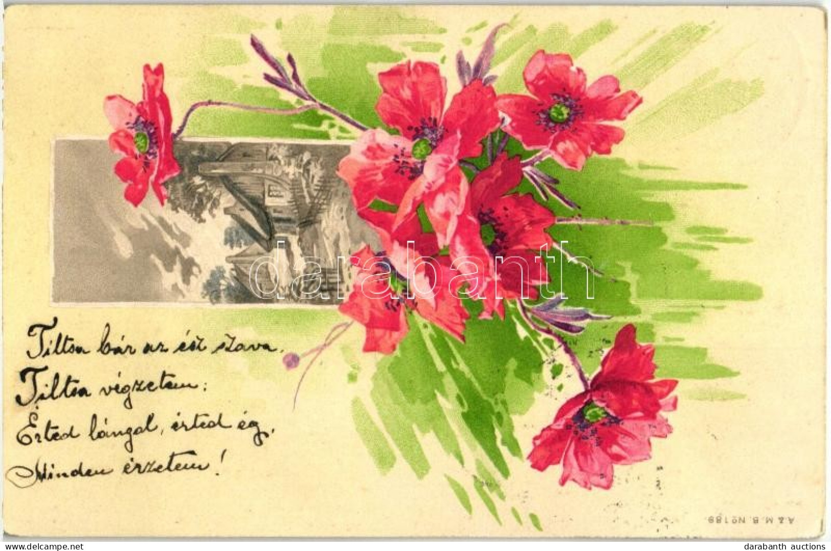 T2 Poppy Flowers, A&M.B.No. 189. Litho - Sin Clasificación