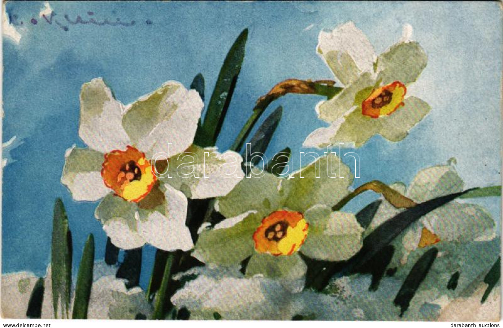 T2/T3 Flowers. Künstlerkarte Nr. 3959. Serie 16. (fl) - Non Classificati