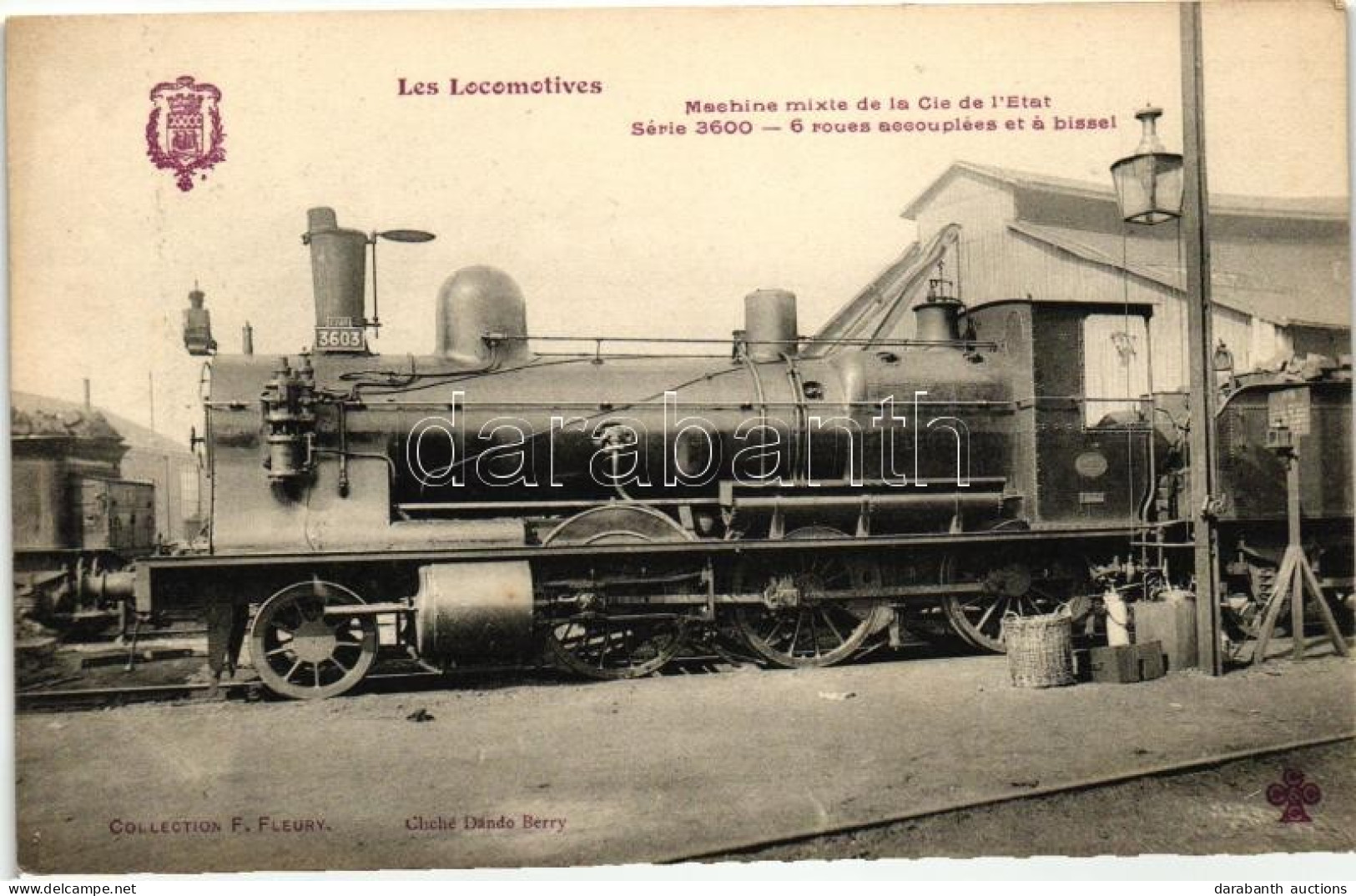 ** T1 Les Locomotives, Machine Mixte De La Cie De L'Etat, Serie 3000, 6 Roues Aecouplées Et A Bissel / French Locomotive - Non Classés
