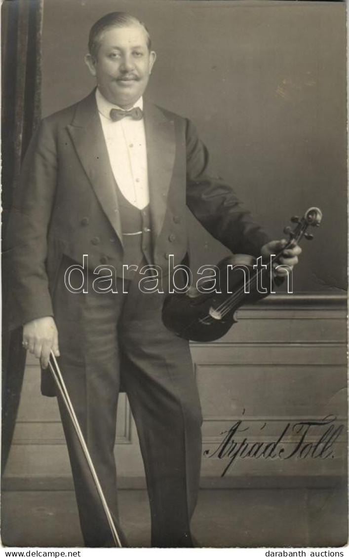 ** T2/T3 Toll Árpád Cigány Muzsikus és Hegedűművész / Hungarian Gypsy Violinist And Musician. Photo (fa) - Non Classés