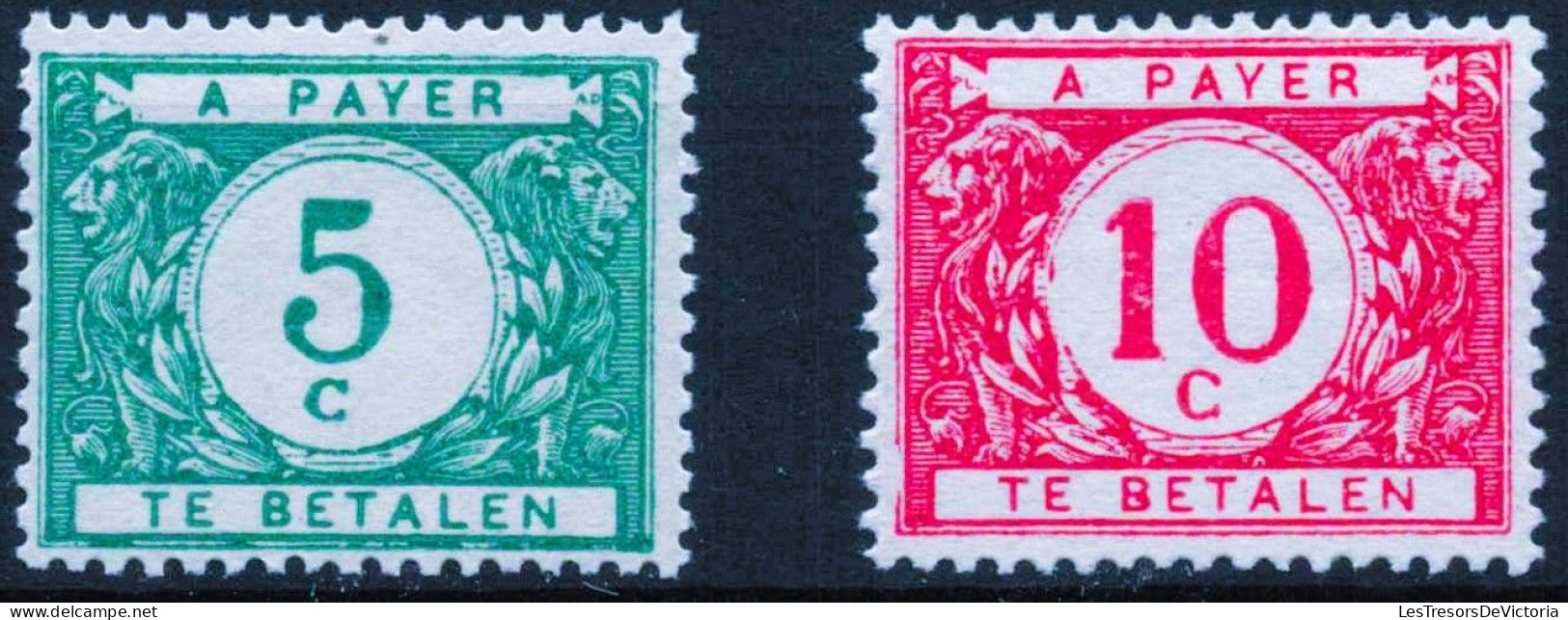 Timbres - Belgique - 1916 - Timbres Taxe - COB TX 12/16* - Cote 515 - Stamps