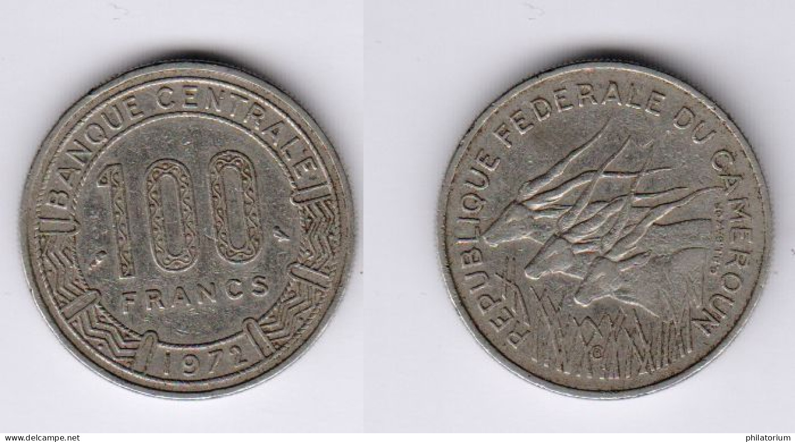 CAMEROUN, République Fédérale, 100F, 100 F, 1972,  KM#15 - Kameroen