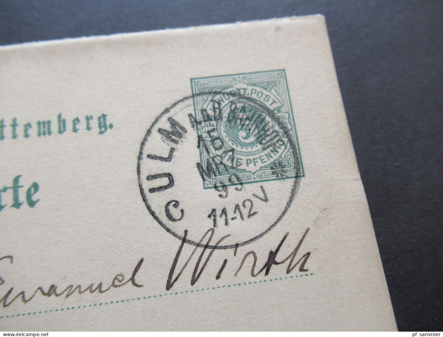 Altdeutschland Württemberg 1899 Ganzsache / Doppelkarte Ulm A.D.D. Bahnhof - Berlin An Professor Emanuel Wirth Violinist - Postal  Stationery