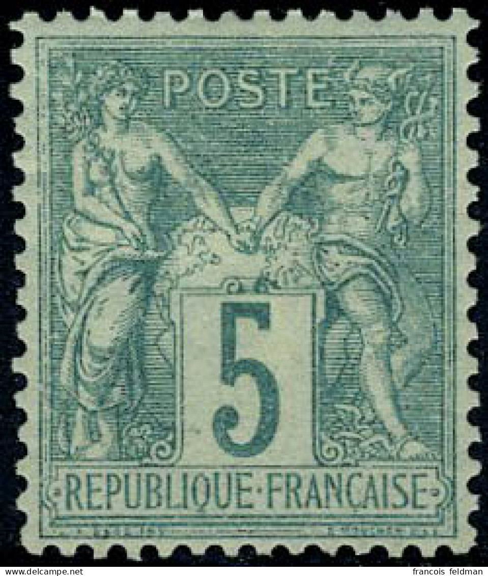 Neuf Avec Charnière N° 64, 5c Vert, TB, Signé Roumet - Other & Unclassified