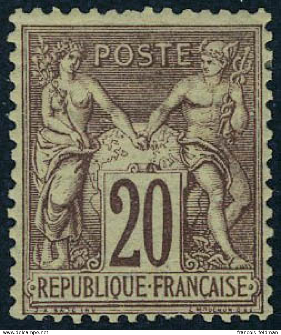 Neuf Avec Charnière N° 67, 20c Brun-lilas Type I, TB - Other & Unclassified
