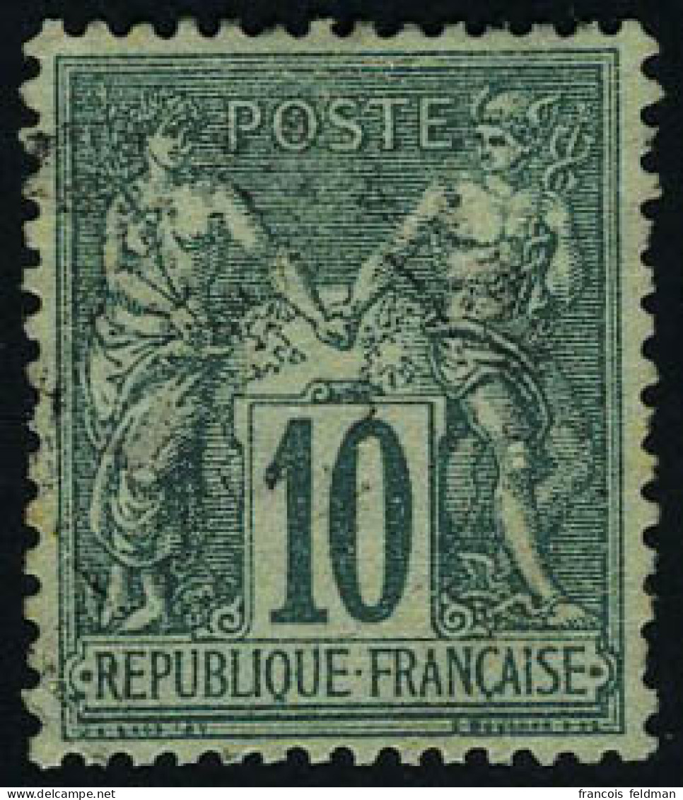 Oblitéré N° 76, 10c Vert, Type II, Bon Centrage, T.B. - Other & Unclassified