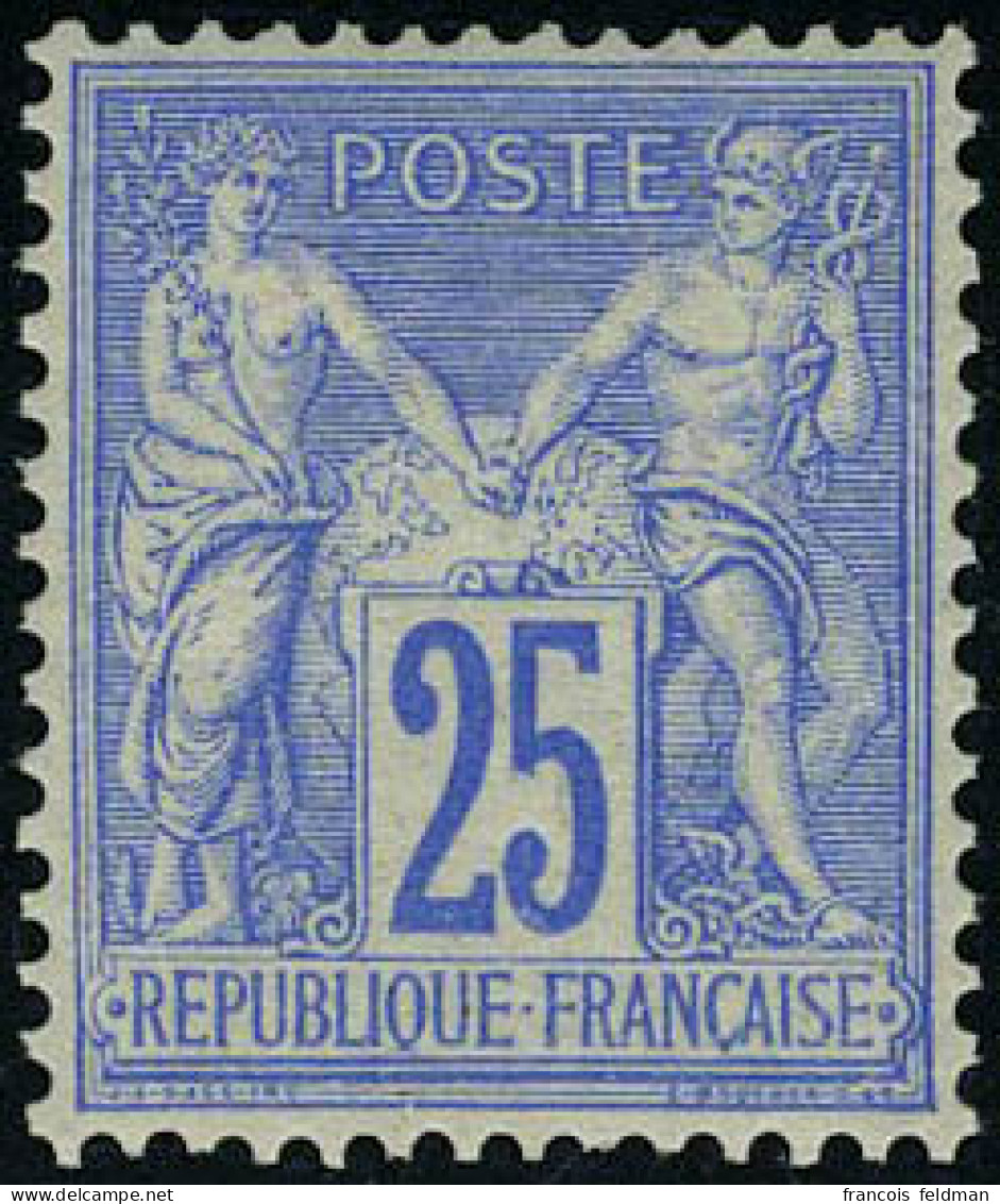 Neuf Avec Charnière N° 78, 25c Outremer, Excellent Centrage, TB, Signé Brun - Autres & Non Classés