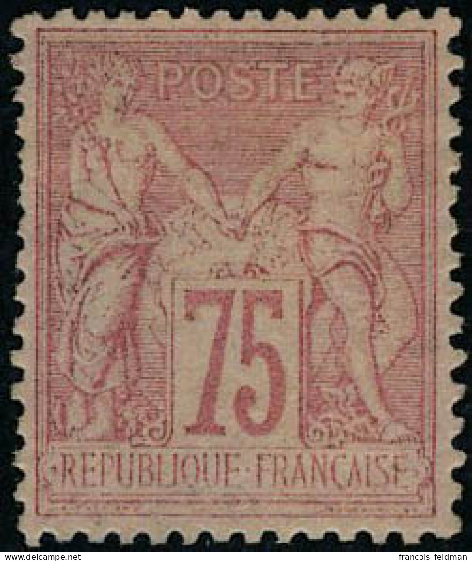 Neuf Sans Gomme N° 81, 75c Rose, Excellent Centrage, TB, Signé Brun - Autres & Non Classés