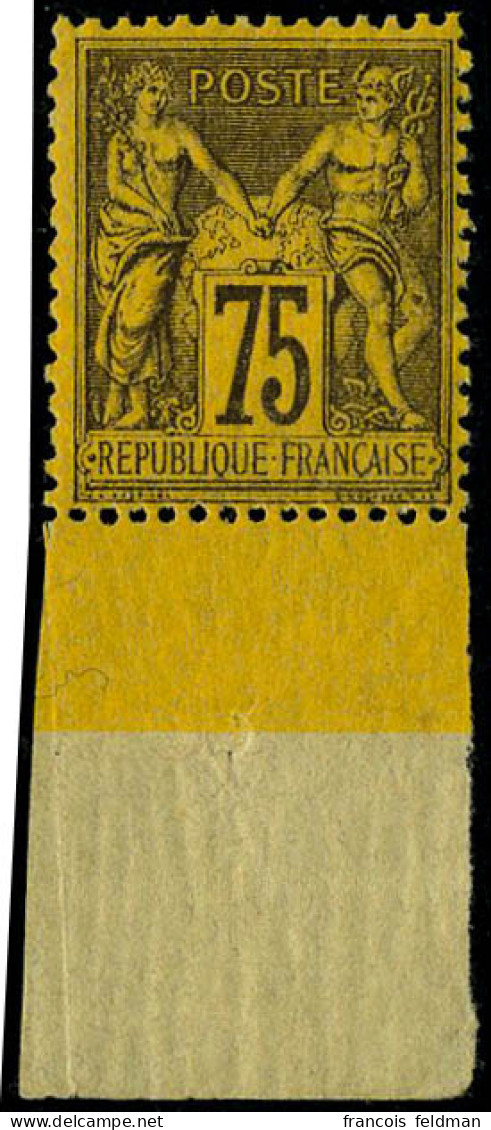 Neuf Sans Charnière N° 99, 75c Violet Sur Orange, BdF, Bien Centré, TB - Sonstige & Ohne Zuordnung