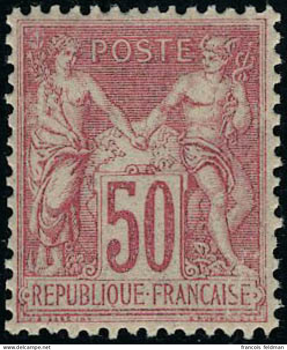 Neuf Sans Charnière N° 104, 50c Rose, Centrage Parfait, Superbe - Autres & Non Classés