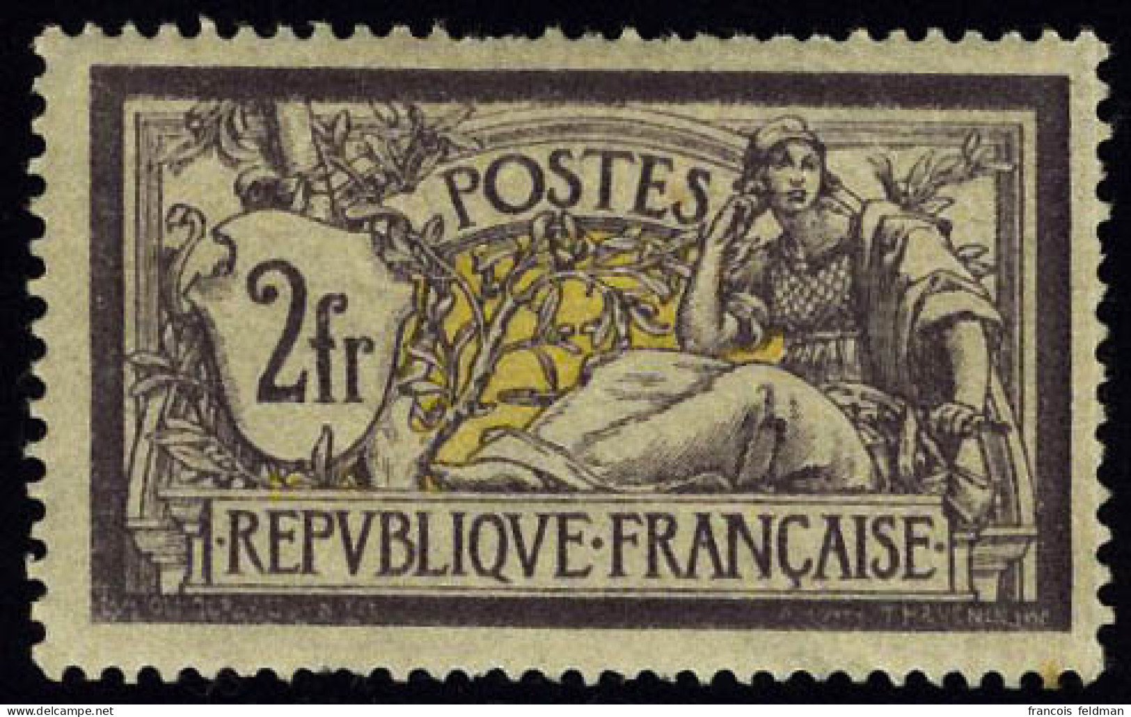 Neuf Sans Charnière N° 122, 2F Merson Violet Et Jaune, Quelques Dents Courtes Sinon TB - Otros & Sin Clasificación