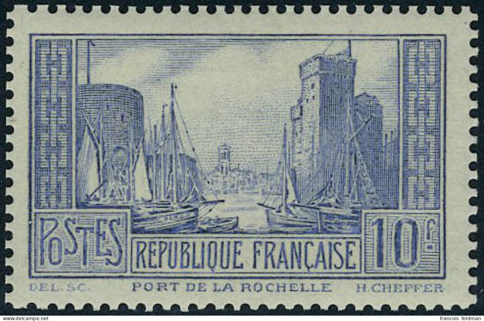 Neuf Sans Charnière N° 261b, 10F La Rochelle Outremer Pâle Type I, TB - Autres & Non Classés