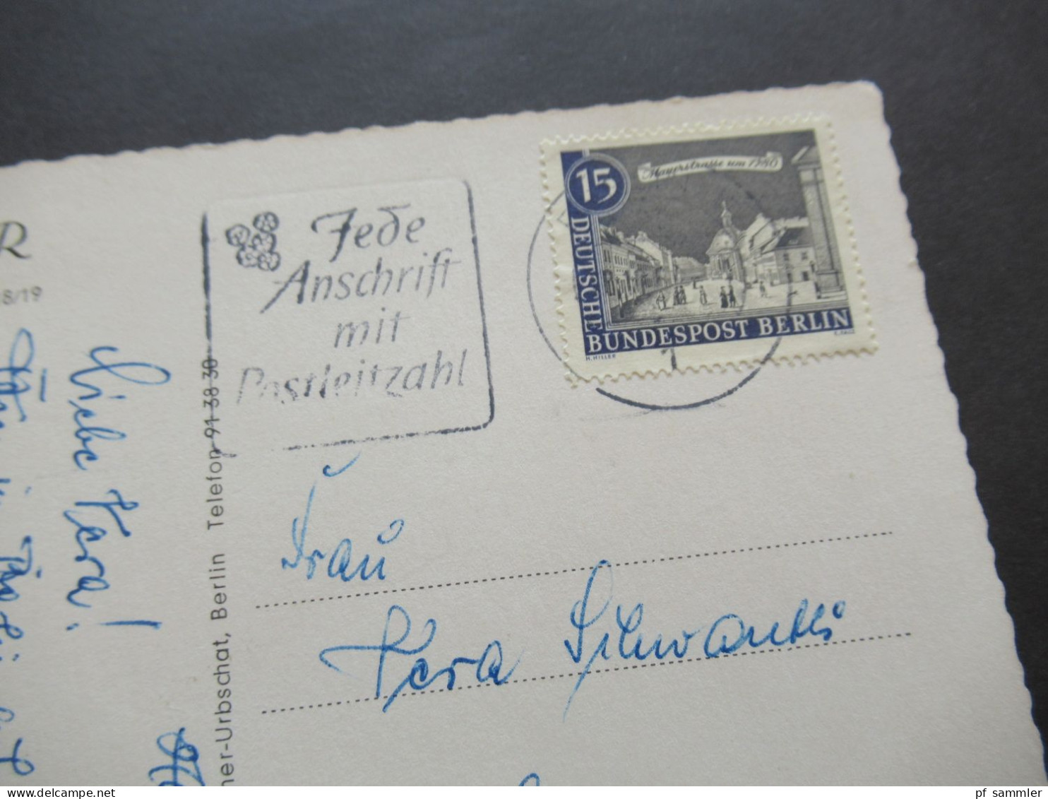 Berlin 1960er Jahre Echtfoto AK Café Kranzler / Café Konditorei Berlin 15 / MS Jede Anschrift Mit Postleitzahl - Storia Postale