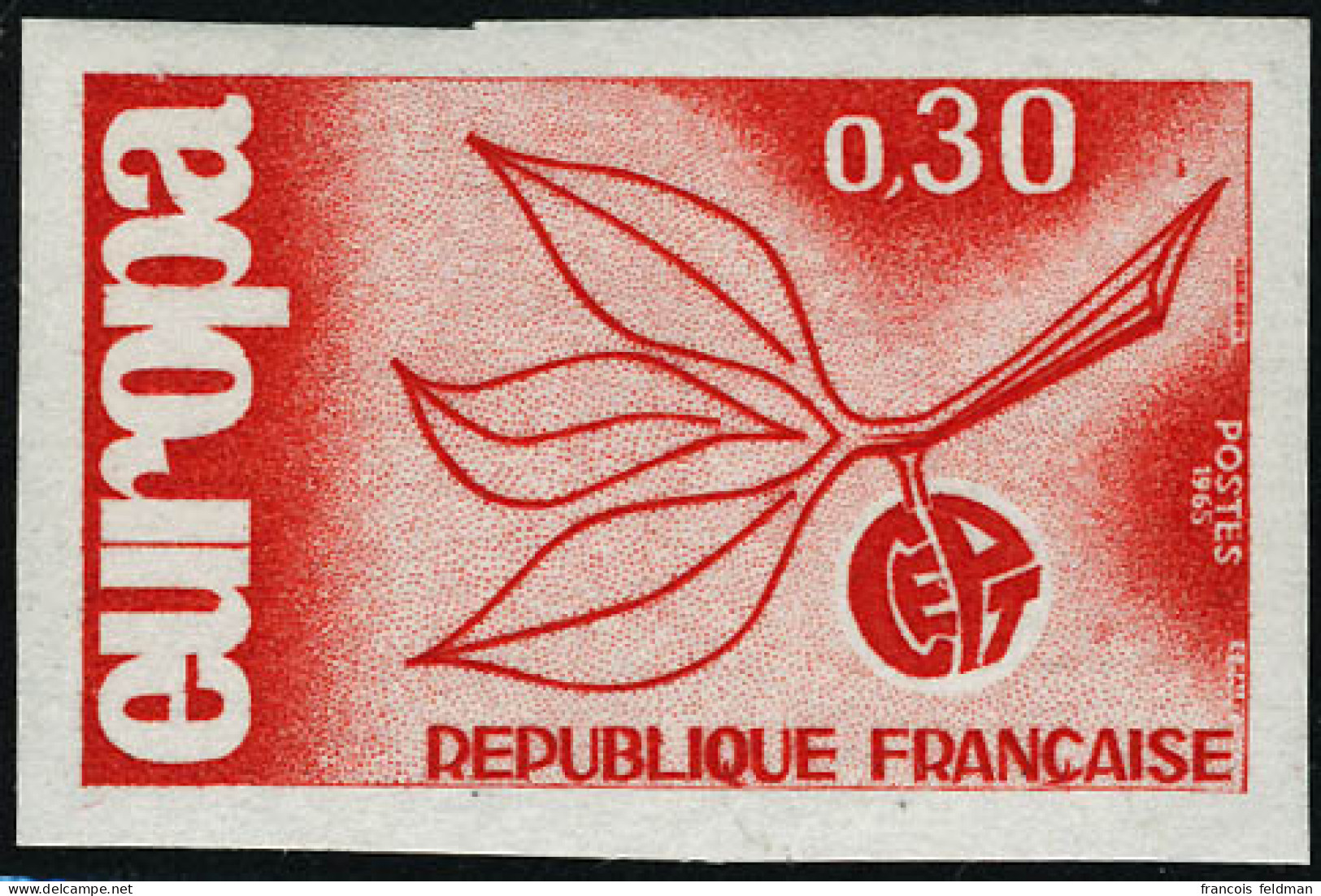 Neuf Sans Charnière 1965, France N° 1455/56. EUROPA 1965. La Paire Non Dentelée + La Même En 2 épreuves De Luxe. T.B. - Andere & Zonder Classificatie