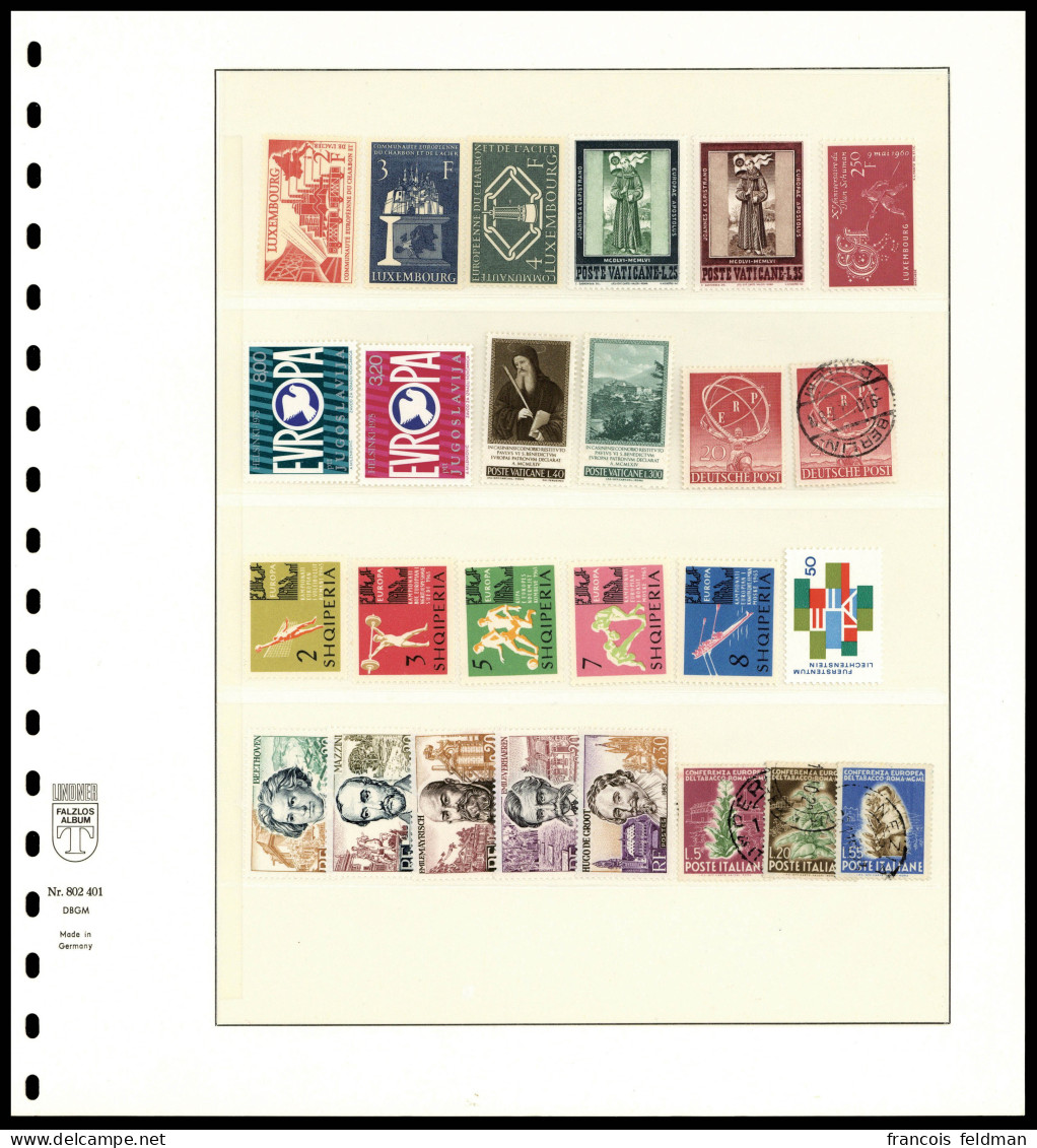 Neuf Sans Charnière Collection De Timbres Et Blocs Et Feuillets D'Europe Sur Le Thème Europa Et Idées Européennes. Dente - Other & Unclassified