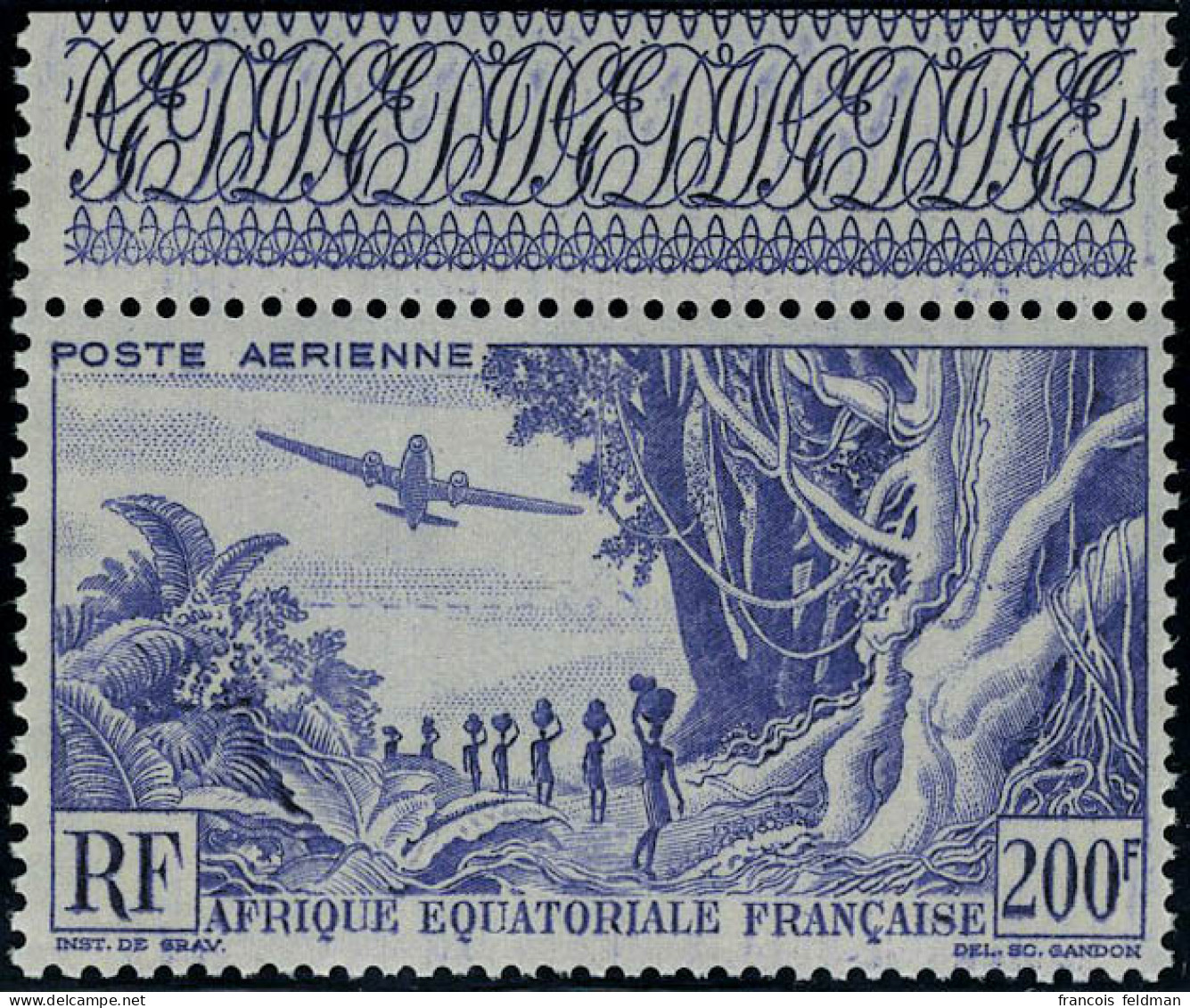 Neuf Sans Charnière N° 52a, 200F Violet Au Lieu De Bleu, Froissure De Gomme Sinon TB - Otros & Sin Clasificación