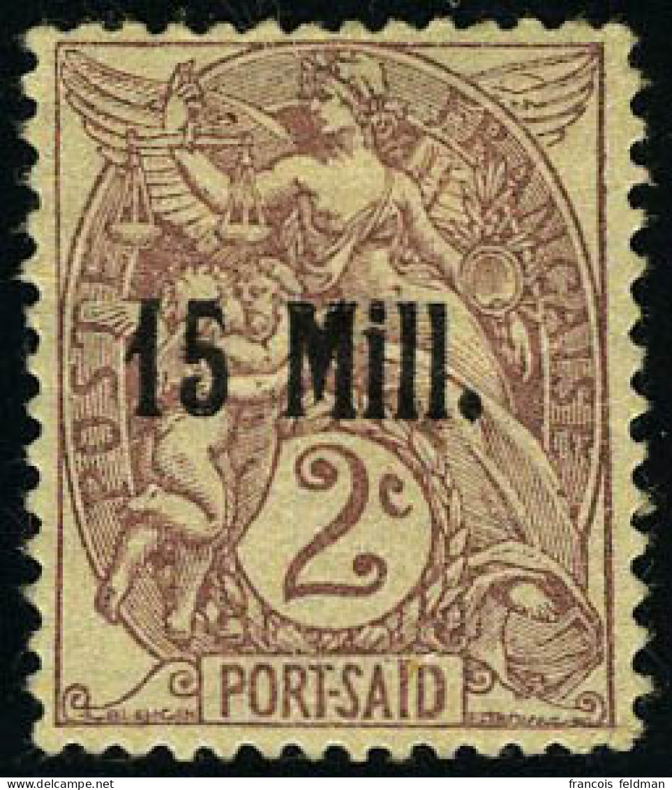 Neuf Avec Charnière N° 44a, 15m. Sur 2c De Port-Saïd, Erreur De Surcharge, T.B. - Altri & Non Classificati