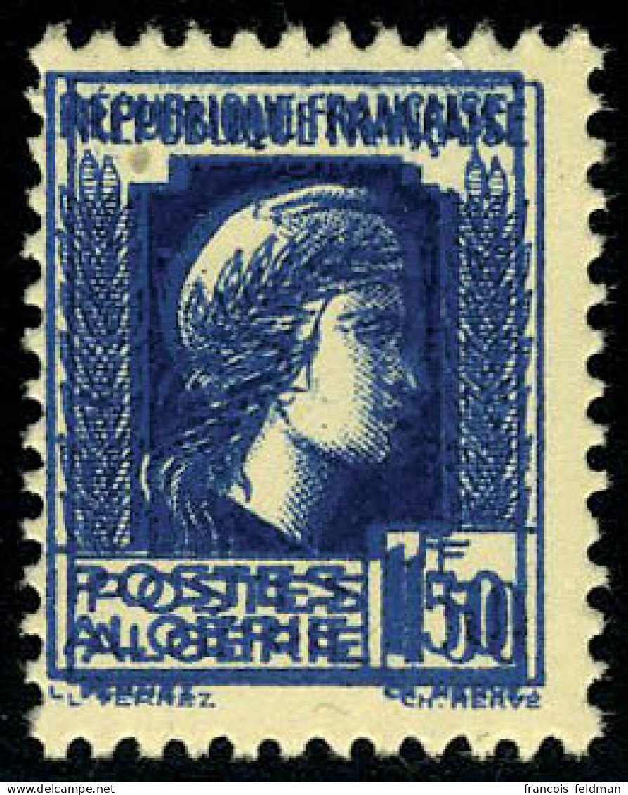 Neuf Sans Charnière N° 214a, 1f50 Bleu Double Impression, TB - Autres & Non Classés