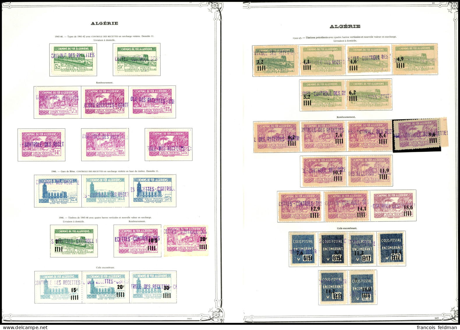 Neuf Avec Charnière COLIS POSTAUX, Collection Quasi Complète (sauf 3/4 Timbres), Inclus N°98/109, S/feuilles D'album Yve - Sonstige & Ohne Zuordnung