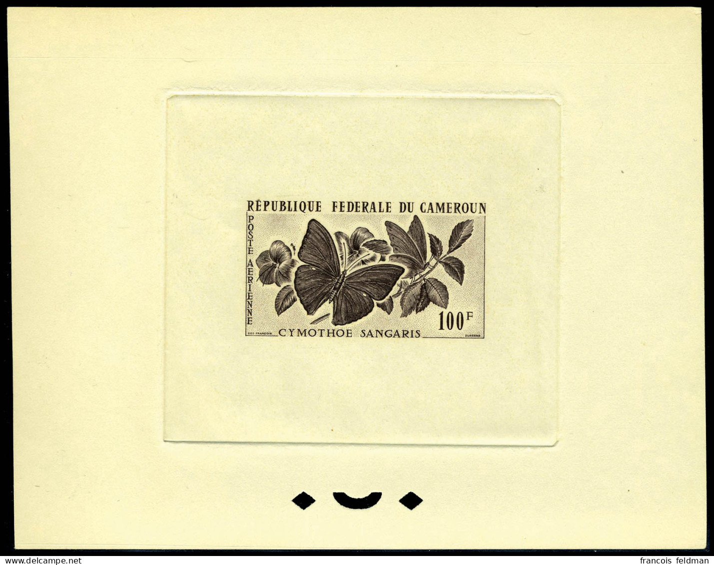 N° 54, 100F Papillon, Epreuve D'atelier Sépia, TB, Rare, Tirage 3 - Andere & Zonder Classificatie
