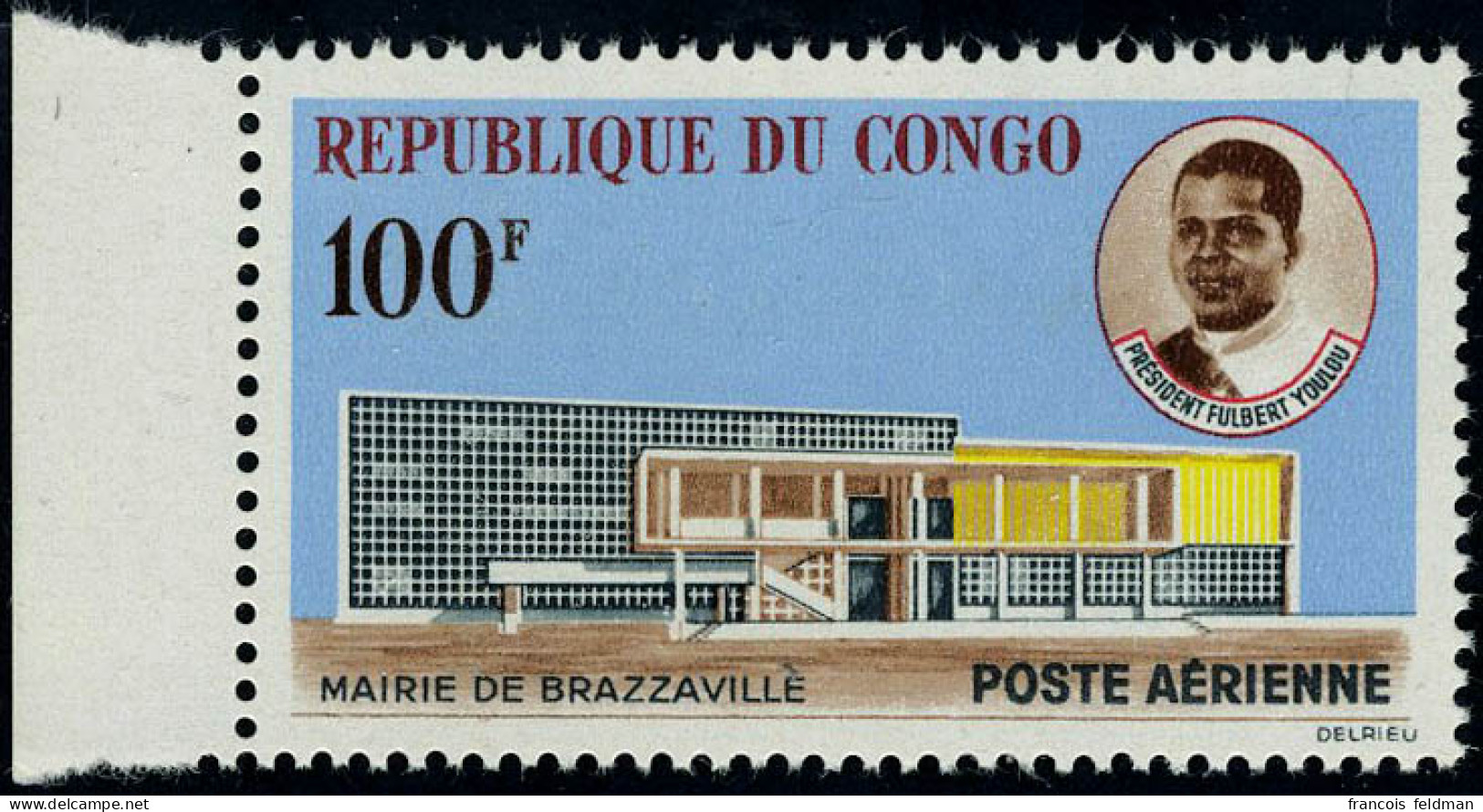 Neuf Sans Charnière N° 11, 100F, Mairie De Brazzaville, TB - Photo WEB - Andere & Zonder Classificatie