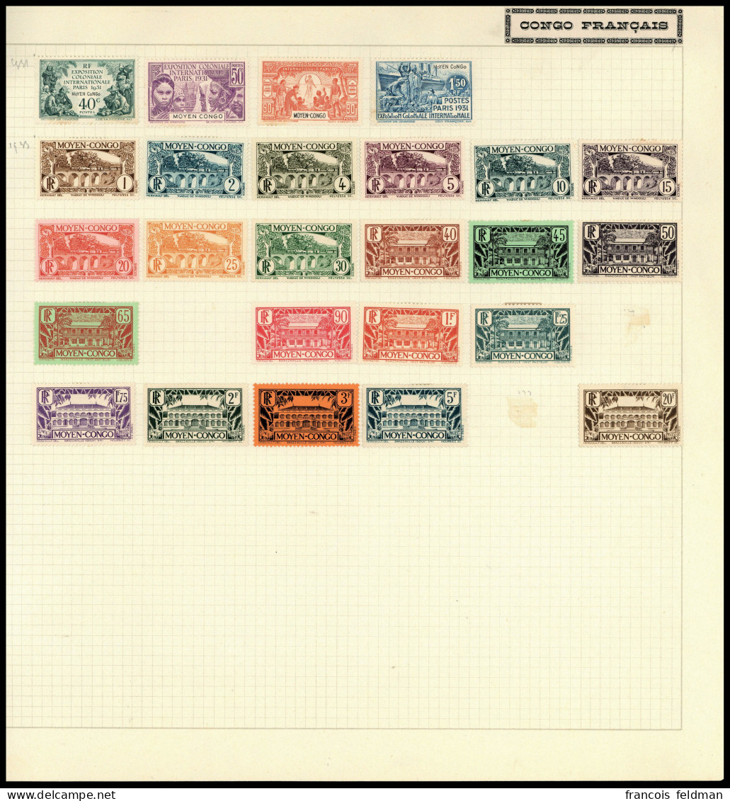 Neuf Avec Charnière Bonne Collection Des Origines à 1933 + Taxe Sauf Quelques Grosses Valeurs S/feuilles D'album, TB Dan - Otros & Sin Clasificación