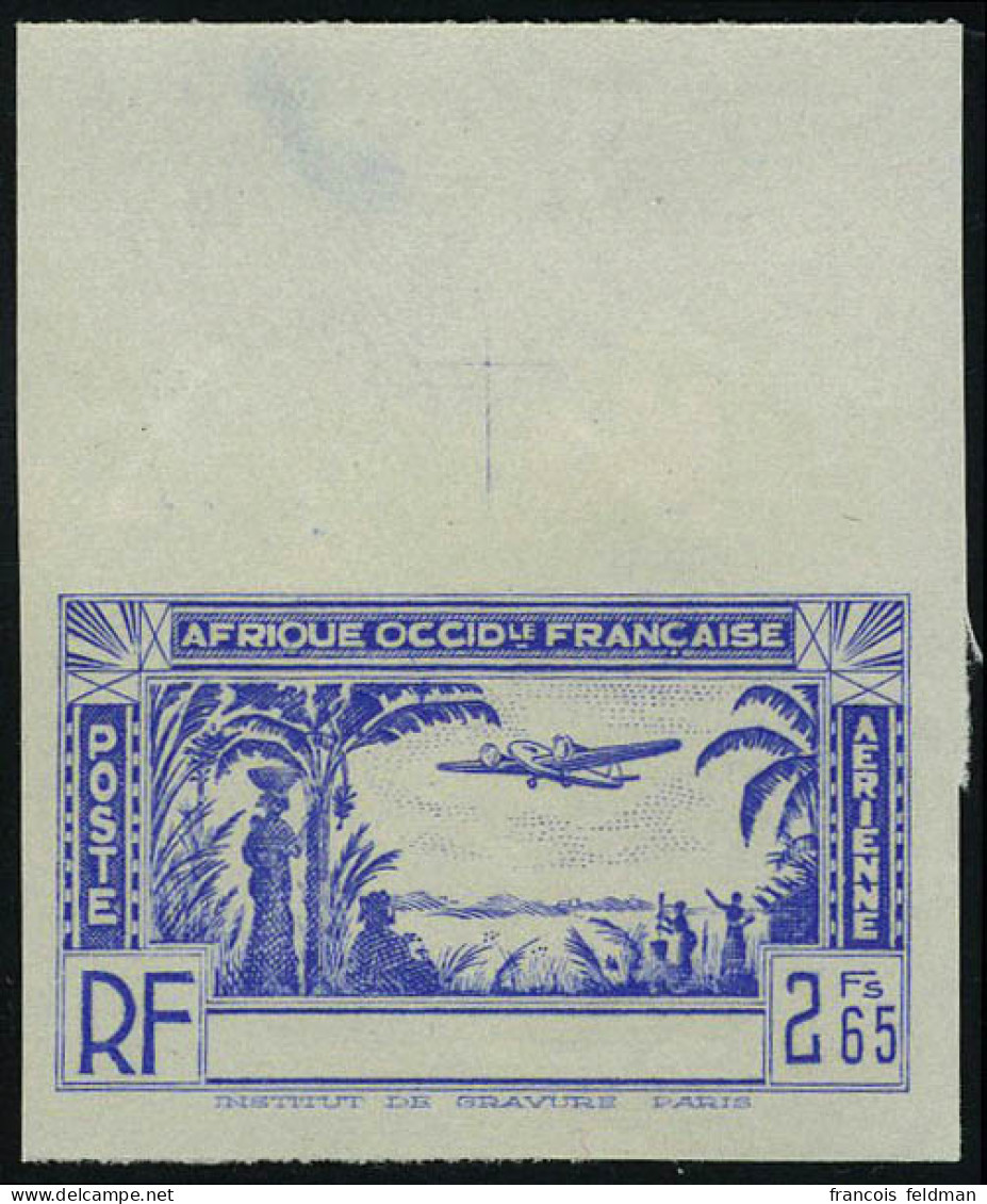 Neuf Sans Gomme Type Pa De 1940, 2f65 Bleu Non émis, Sans La Légende Côte D'Ivoire, ND, TB - Sonstige & Ohne Zuordnung