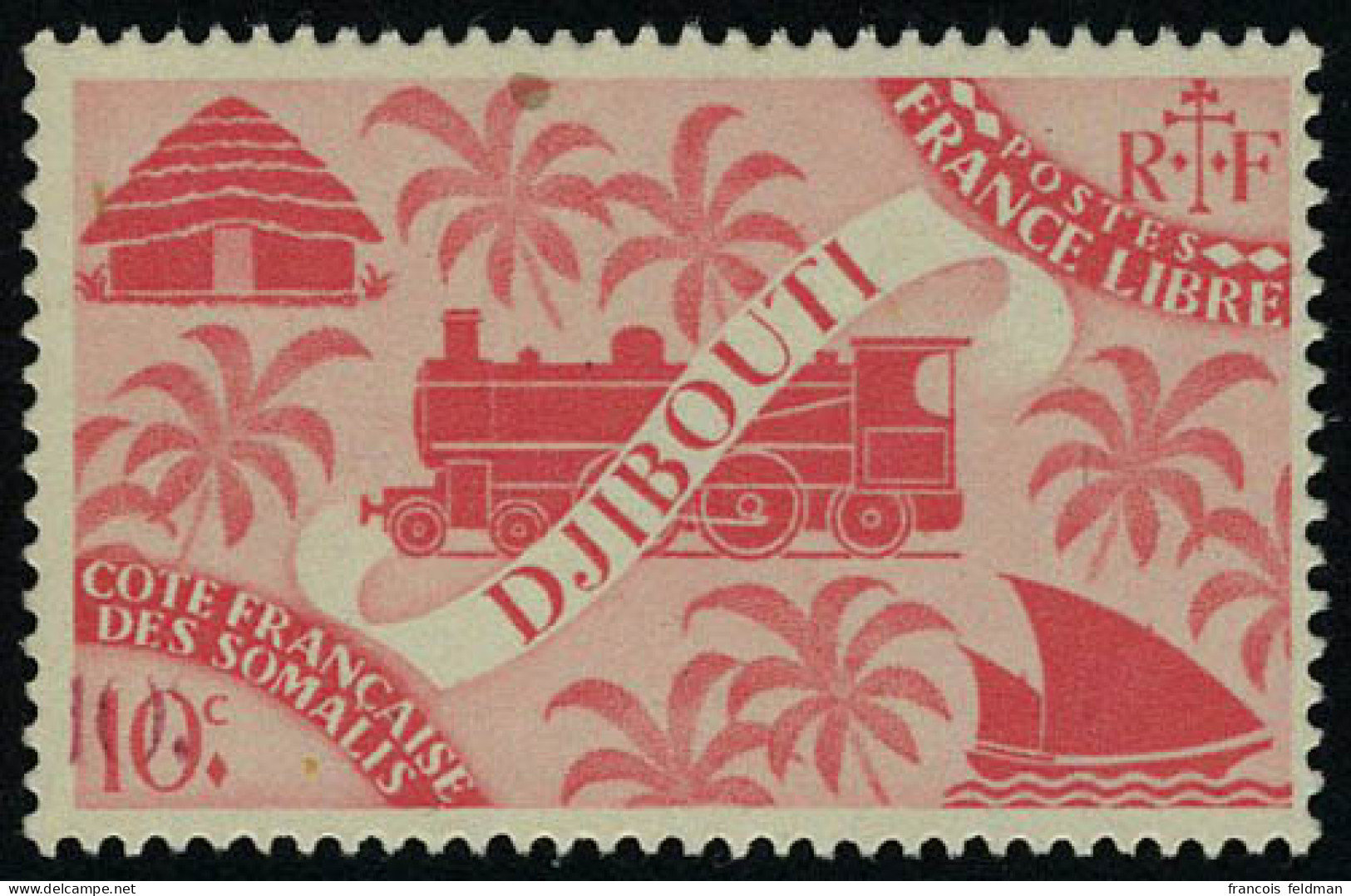 Neuf Sans Charnière N° 235a, 10c Rose Carminé, Double Impression De La Valeur, T.B. Maury - Andere & Zonder Classificatie