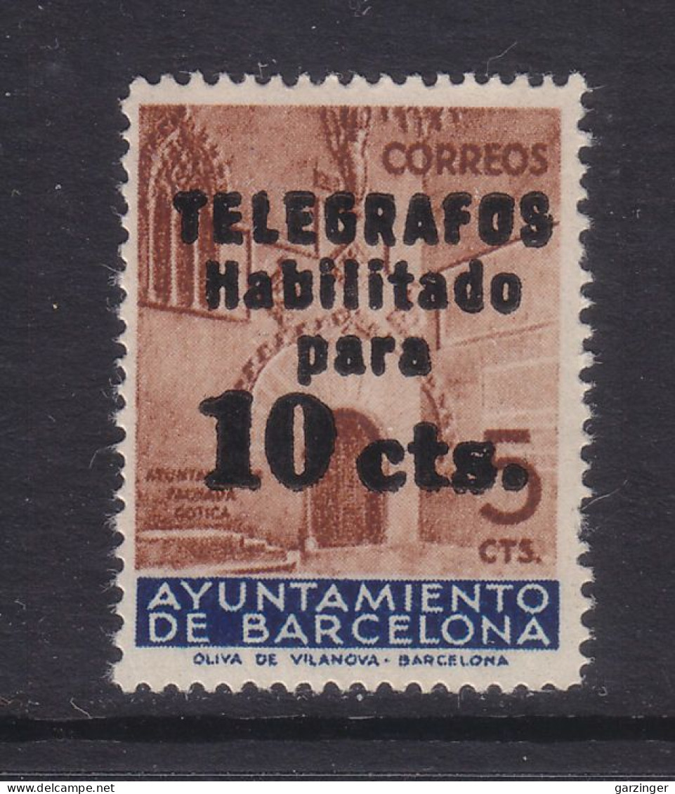 1936 BARCELONA TELEGRAFOS EDIFIL 9. NUEVO **/MNH. CATALOGO 54€ - Barcelona