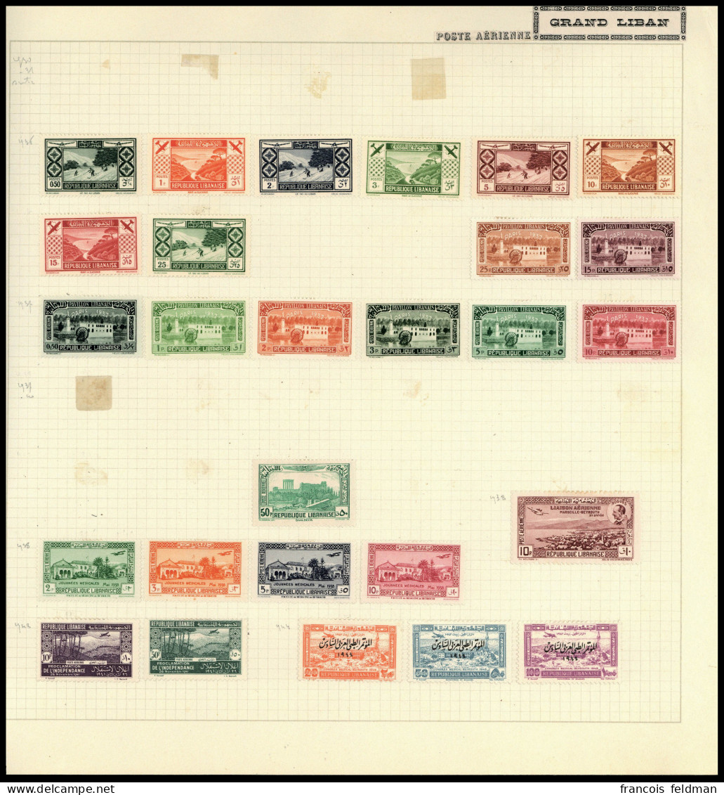 neuf avec charnière Collection assez complète du début à 1945 avec PA, Taxe s/feuilles d'album, bon état général - Ph. W