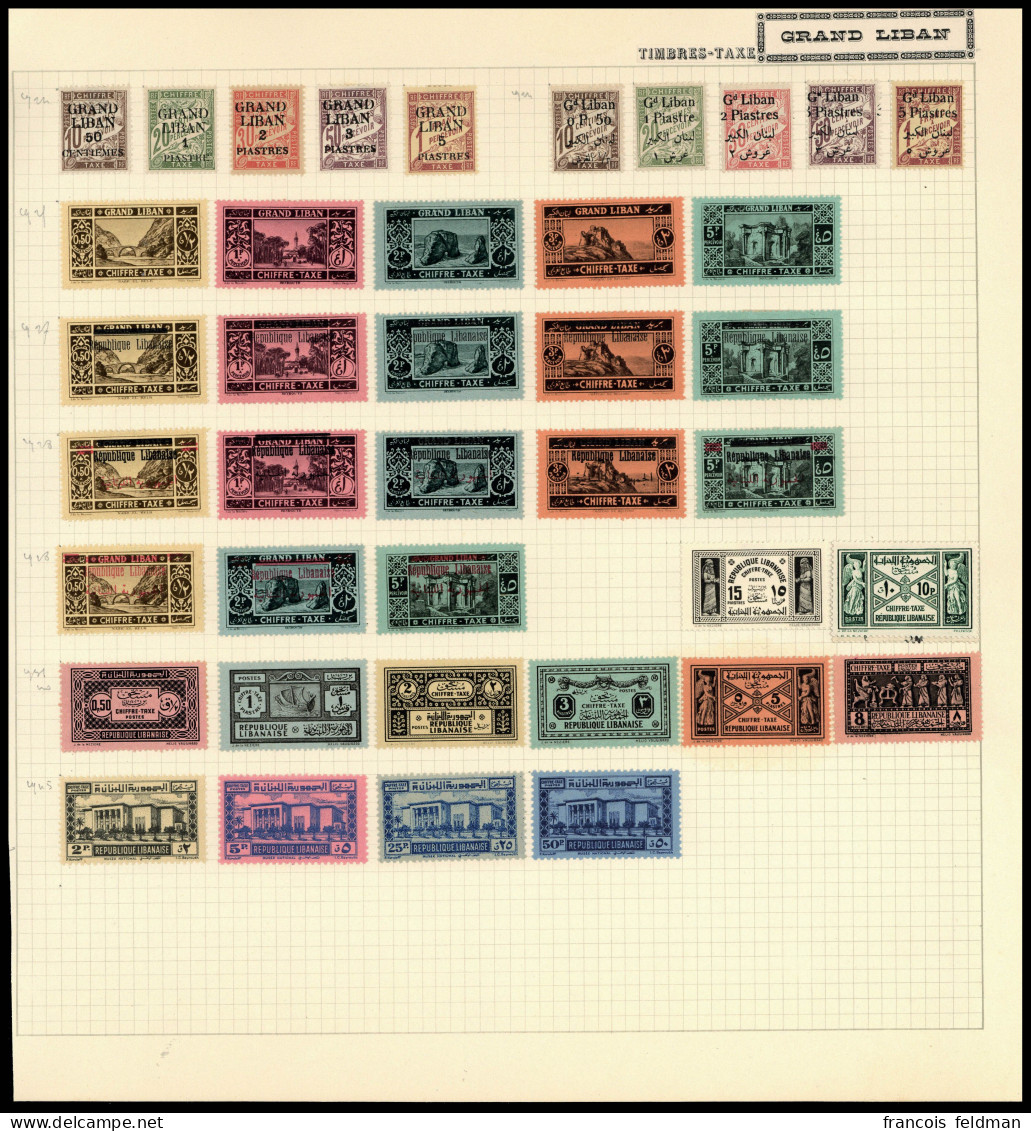 neuf avec charnière Collection assez complète du début à 1945 avec PA, Taxe s/feuilles d'album, bon état général - Ph. W